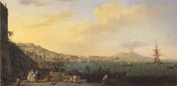 VERNET, Claude-Joseph View of Naples with Nt.Vesuvius (mk05) Spain oil painting art